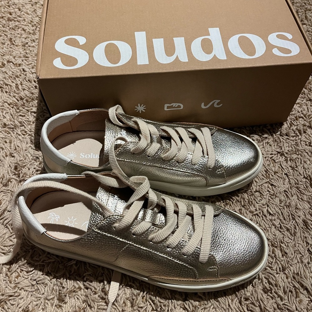 Soludos Ibiza Platform Sneaker Platinum